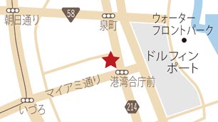 仏跳麺　ウォーターフロント店地図
