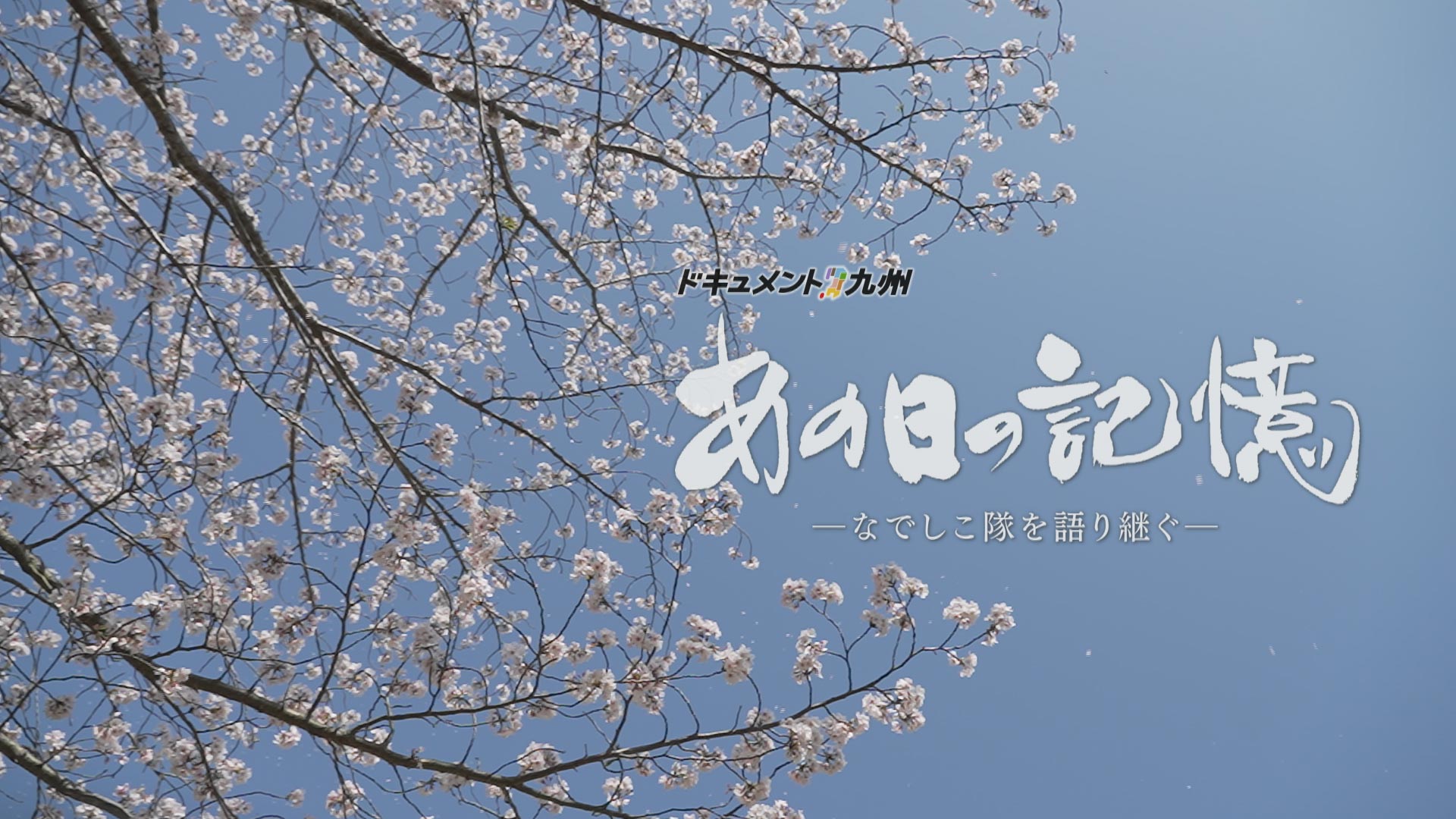 3月20日(金)午後1時50分放送　ドキュメント九州　あの日の記憶ーなでしこ隊を語り継ぐー