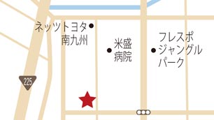 ざぼんラーメン与次郎店地図